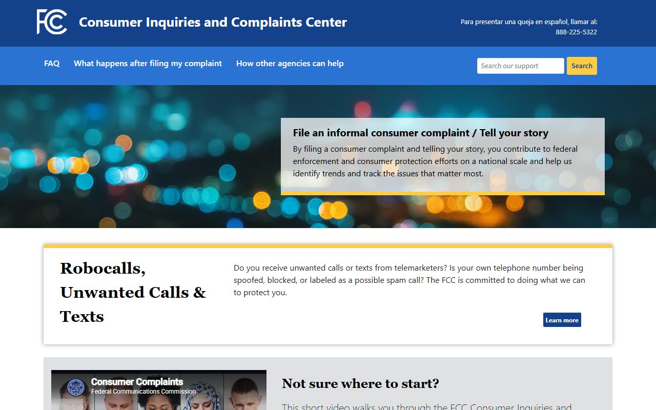 Matthews phone codes FCC Consumer Complaint Center for spoofing