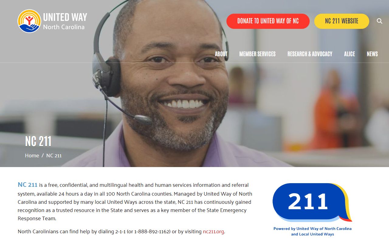 Matthews phone codes NC 211 statewide referral service